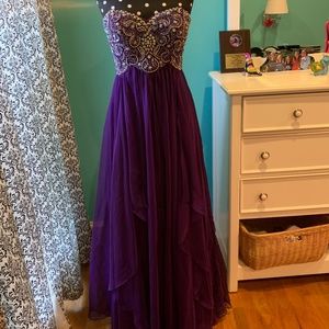 Sherri Hill Purple Prom Dress Size 4